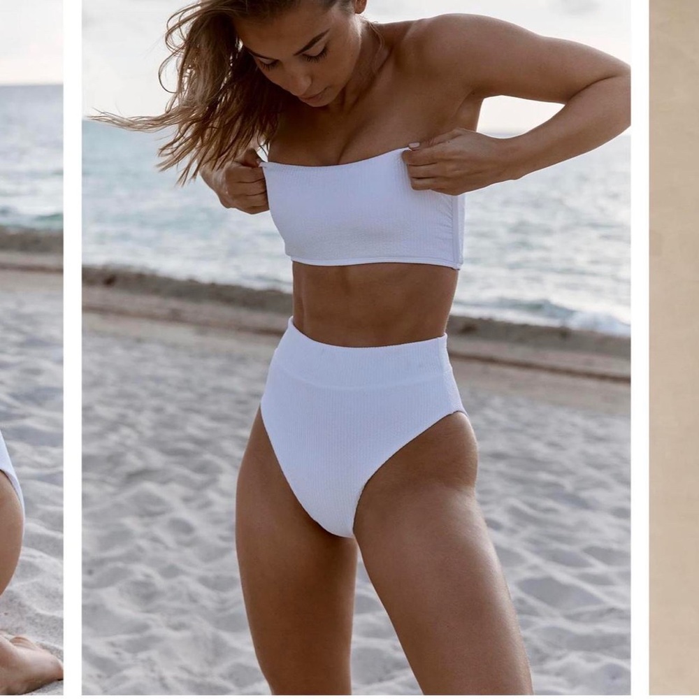 Monday Swimwear • Bora Bora Bandeau Top (S) & Argentina Bottom (M) • BNWT 🤍🕊️